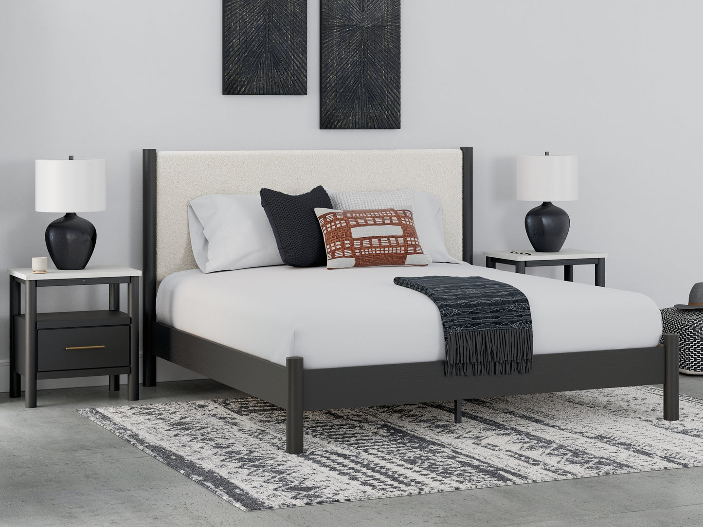 Cadmori Upholstered Panel Bed