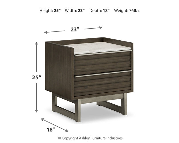 Arkenton King Panel Bed with Mirrored Dresser, Chest and Nightstand