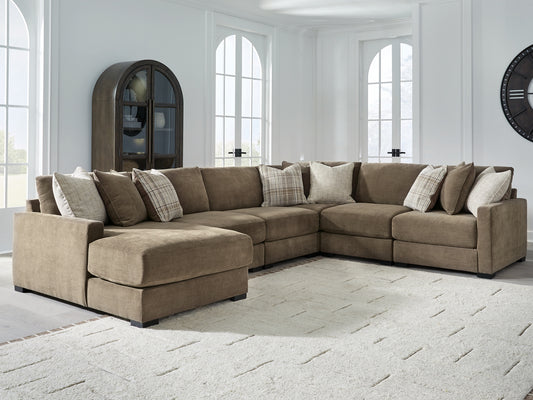 Camellia-Court 6-Piece Sectional with Chaise
