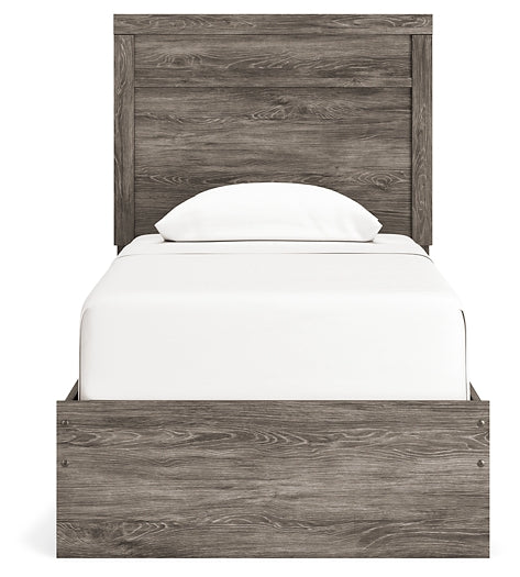 Ralinksi Twin Panel Bed with Mirrored Dresser and 2 Nightstands