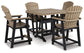 Fairen Trail Outdoor Counter Height Dining Table and 4 Barstools