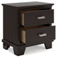 Covetown Full Panel Bed with Mirrored Dresser and Nightstand