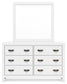 Binterglen Full Panel Bed with Mirrored Dresser and Nightstand