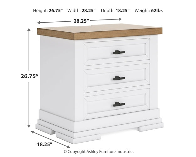 Ashbryn King Panel Storage Bed with Mirrored Dresser and Nightstand