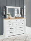 Ashbryn King Panel Storage Bed with Mirrored Dresser and Nightstand