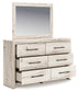 Lawroy King Panel Storage Bed with Mirrored Dresser and Chest