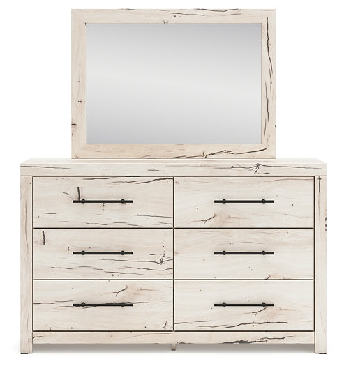 Lawroy King Panel Storage Bed with Mirrored Dresser, Chest and Nightstand