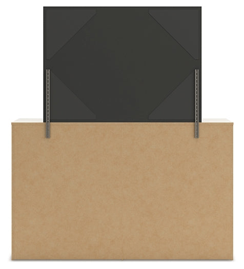 Lawroy King Panel Storage Bed with Mirrored Dresser and Chest