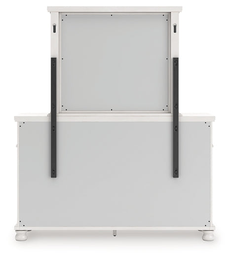 Rowlenstown Queen Poster Bed, Dresser, Mirror and Nightstand