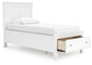 Fortman Twin Panel Storage Bed, Dresser, Mirror and Nightstand