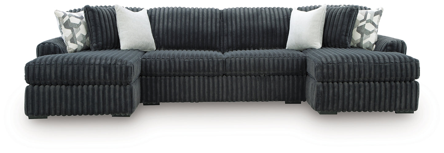 Midnight-Madness 3-Piece Double Chaise Sectional