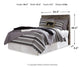 Derekson Full Panel Headboard with Mirrored Dresser and 2 Nightstands