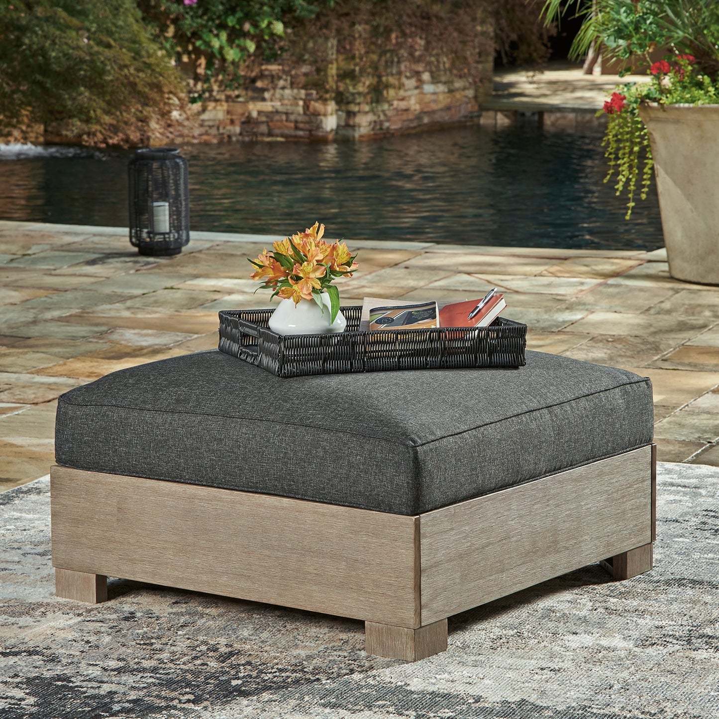 Citrine Park 4-Piece Outdoor Sectional with Ottoman