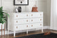 Aprilyn Queen Bookcase Bed with Dresser, Chest and Nightstand