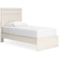 Stelsie Twin Panel Bed with Mirrored Dresser