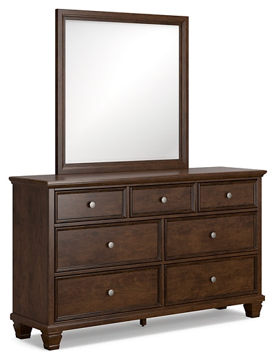 Danabrin Twin Panel Bed with Mirrored Dresser