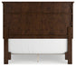 Danabrin Full Panel Bed with Mirrored Dresser and Nightstand