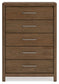 Cabalynn King Panel Bed with Storage with Mirrored Dresser, Chest and Nightstand