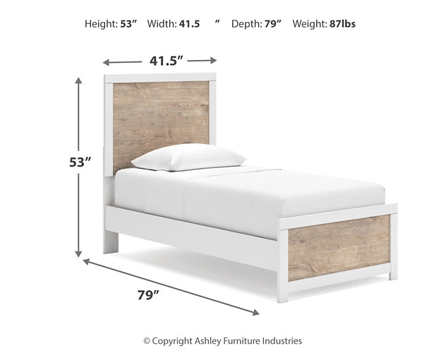 Charbitt Twin Panel Bed with Dresser